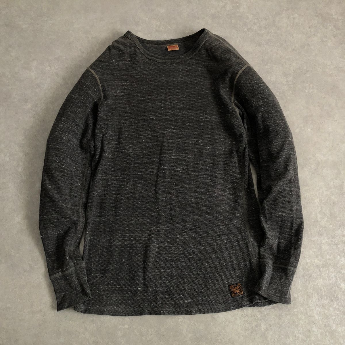 Deluxe Wear●ごま塩 ヴィンテージ レプリカ サーマル 長袖 Tシャツ ロンT●デラックスウェア拍卖