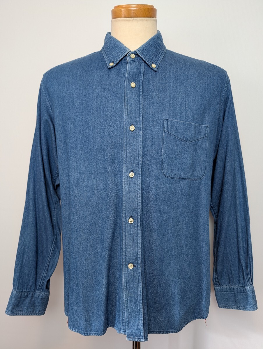 SUGARCANE LIGHT シュガーケーン ライト デニム ボタンダウンシャツ Lサイズ インディゴ拍卖