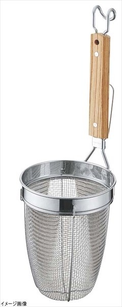 TS 18-8 木柄 ラーメン専用パワーテボ フチ高 8メッシュ拍卖
