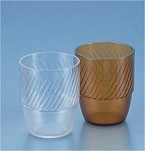 ポリカーボネイト 筋入コップ PC-22 (アンバー) (PKT017B)拍卖