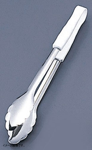 大泉合成 ステンレス抗菌PPハンドル カラー万能トング 大 ホワイト拍卖