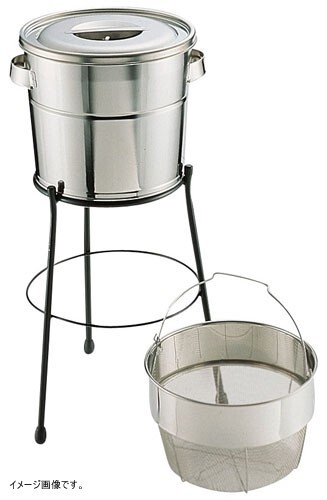18-8 バケット- スタンド式 13L (丸型洗いカゴ式)細目拍卖