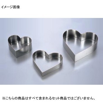 ケーキリング ハート型 18-8(ステンレス) 90×H50拍卖