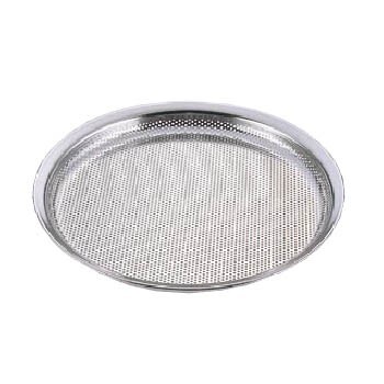 そばザル (浅型 盆ザル) パンチング 18-8(ステンレス) UK 24cm拍卖