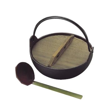 やまが鍋 杓子付 茶ホーロー 鉄製 トキワ 401 24cm拍卖