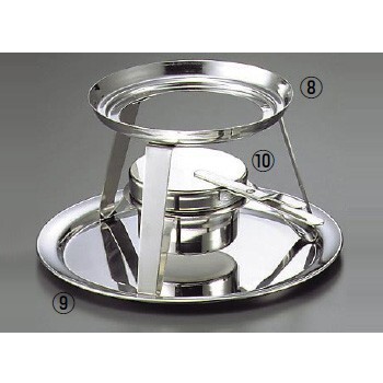 フォンデュトレイ (チリ鍋スタンド セット 兼用) 18-0(ステンレス)拍卖