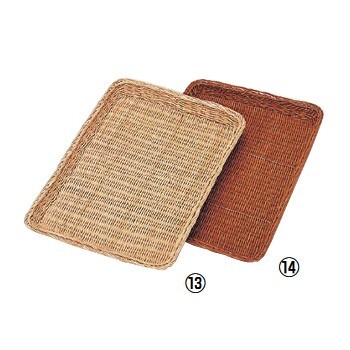 パンカゴ 浅型 籐製 Y-1-WH 420×295×H30拍卖