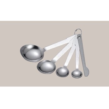 計量スプーン (ヘラ付) No.172 18-0(ステンレス) クインローズ 4本組拍卖