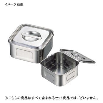 角キッチンポット 浅型 18-8(ステンレス) UK 15cm拍卖