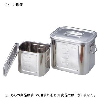 角キッチンポット 目盛付 手付 18-8(ステンレス) 28型拍卖