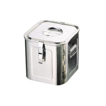 角キッチンポット パッキンフック付手付18-8(ステンレス) UK 30cm拍卖