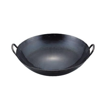 広東鍋 鉄製 山田 ( 山田工業所 ) 打出 36cm (取手溶接仕様1.2mm厚)拍卖