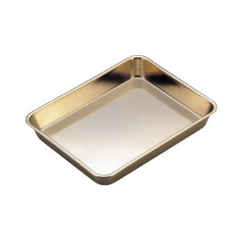 浅型角バット(金メッキ付) 18-8(ステンレス) 6枚取拍卖