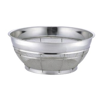 浅型 ザル 荒目 6.5メッシュ 18-8(ステンレス) BK 40cm拍卖