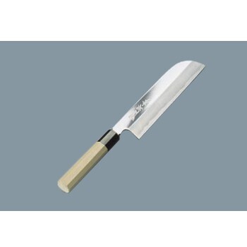 薄刃庖丁 鎌型 鏡面仕上 兼松作 19.5cm拍卖