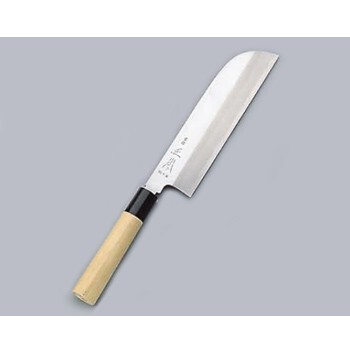 薄刃庖丁 鎌形 本霞・玉白鋼 正本 21cm拍卖