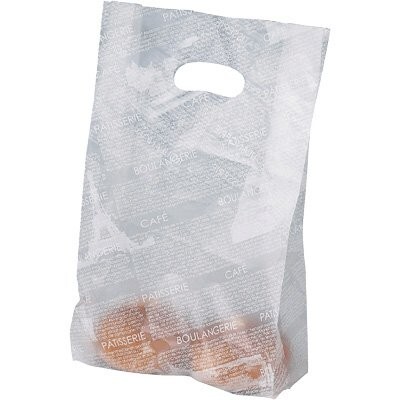 パン袋 フランス文字柄ポリエチレン HD-70S 小 (100枚入)拍卖