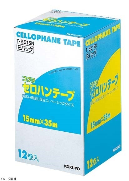 コクヨ セロハンテープ 大巻き お徳用Eパック 15mm 12巻入 T-SE15N拍卖