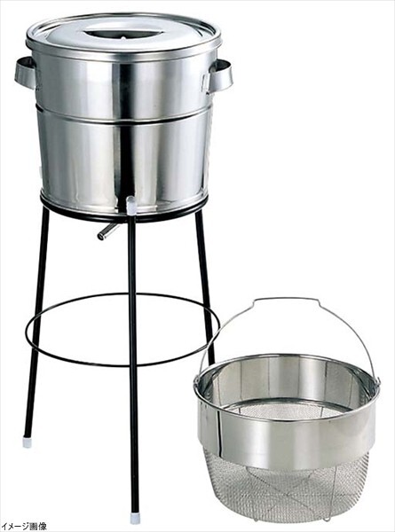 18-8バケット- スタンド式 13L (丸型洗いカゴ式)中目拍卖