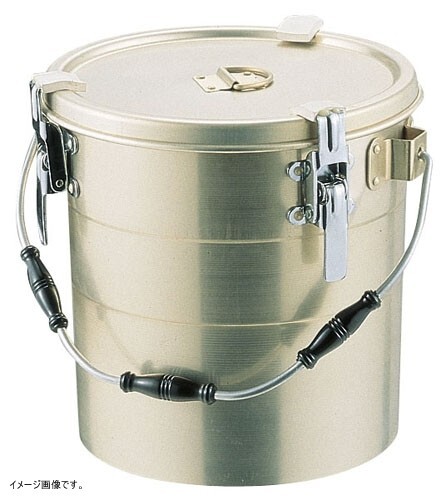 しゅう酸アルマイト 丸型二重食缶(クリップ付)239 12L φ295×H275拍卖
