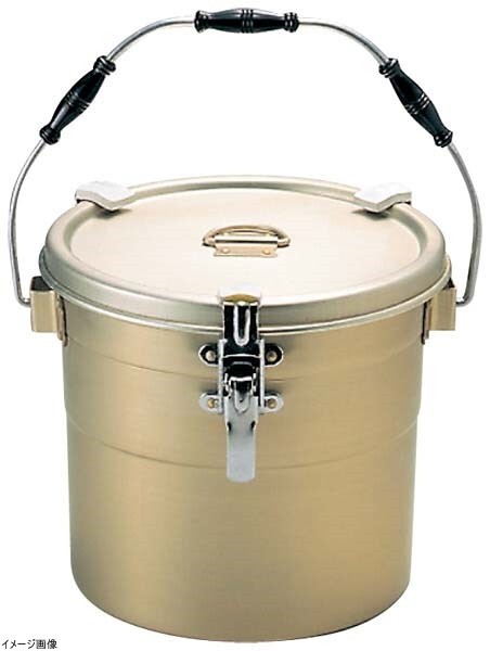 しゅう酸アルマイト 丸型二重食缶(クリップ付)239 12L φ295×H275拍卖