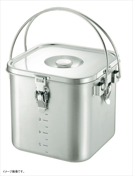 仔犬印 K IH対応 19-0 角型給食缶(目盛付)22cm拍卖