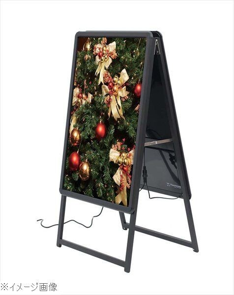 A型パネルスタンド LEDグリップA A1両面 39411BLK ブラック拍卖