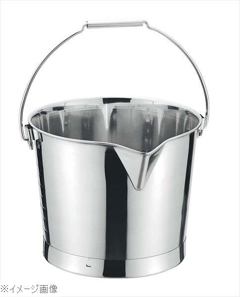 クローバー 18-8(ステンレス) 口付バケツ 目盛付 15L拍卖