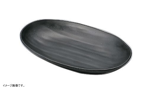 MIN(マイン ) メラミンウェア 黒 小判皿 中 M11-136拍卖