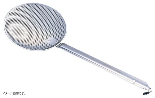 UK 18-8 パンチング 丸型カス揚(板ハンドル)20cm拍卖