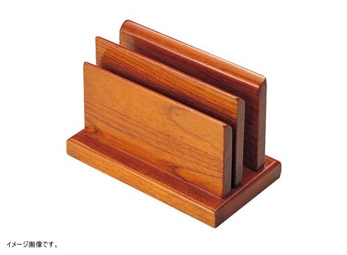 ヤマコー 木製ハイブラウン W型メニュースタンド 15239拍卖