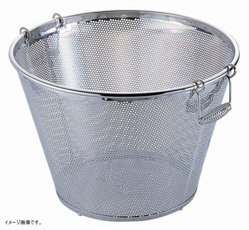 UK18-8 パンチング 平底深型揚げざる 45cm(穴径φ3mm)拍卖