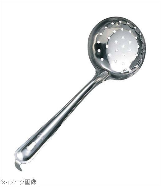 18-0(ステンレス) 穴明 杓子 8.2cm 共柄(カギ付)拍卖