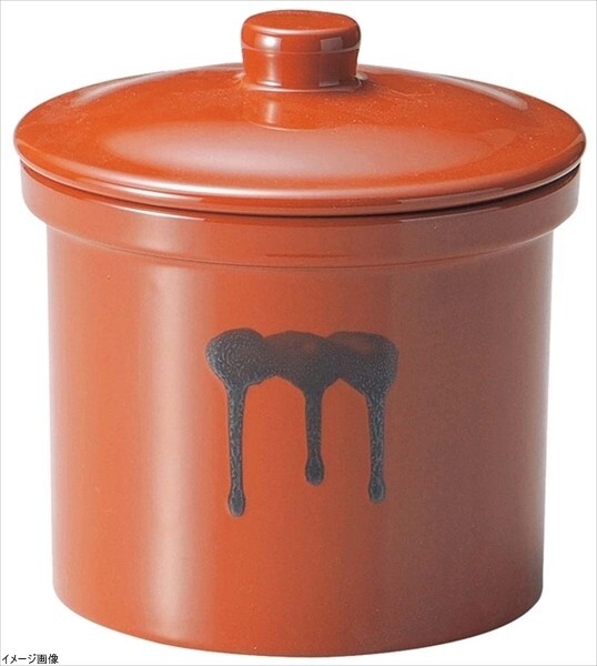 ヤマキイカイ 紅星窯 漬物容器 蓋付切立瓶 1号 1.8L A-8拍卖