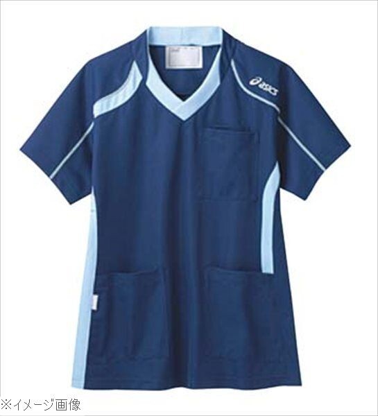 アシックス メディカルウェア CHM301-0403 ダークブルー×ペールブルー LL拍卖