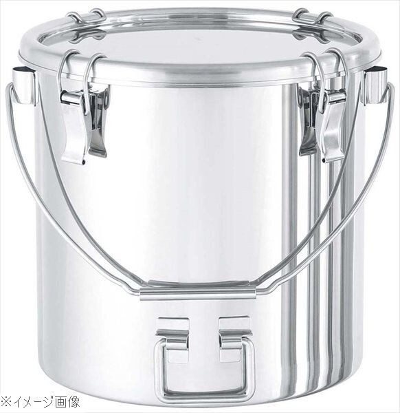 18-8(ステンレス)下部折りたたみ取っ手付密閉容器(キャッチクリップ式)吊付CTBDF27cm拍卖