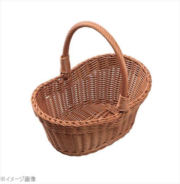 PPラタン 小判型ピクニックバスケット 中 ブラウン PB-461-BR拍卖