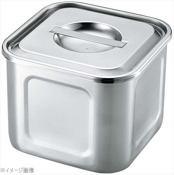 UK 18-8(ステンレス) 角・深浅型キッチンポット 15cm拍卖