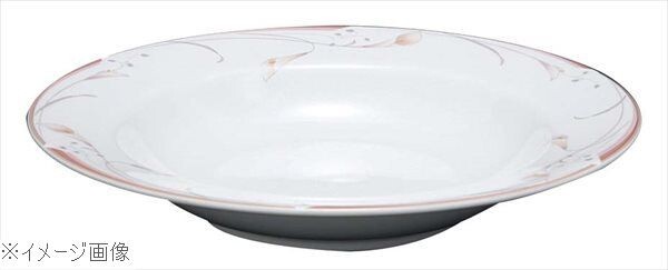 フラワーピンク 23cm スーププレート OFM01-222拍卖