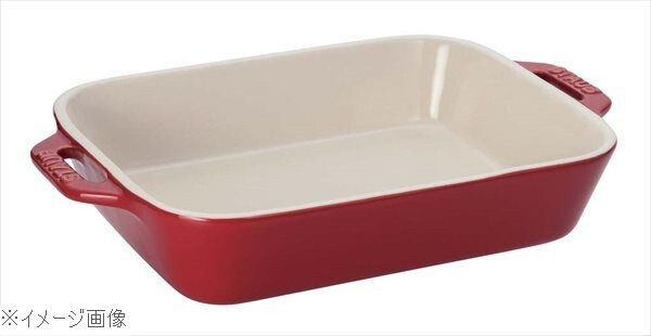 ストウブ セラミック レクタンギュラーディッシュ 27cm×20cm チェリー 40508-590拍卖