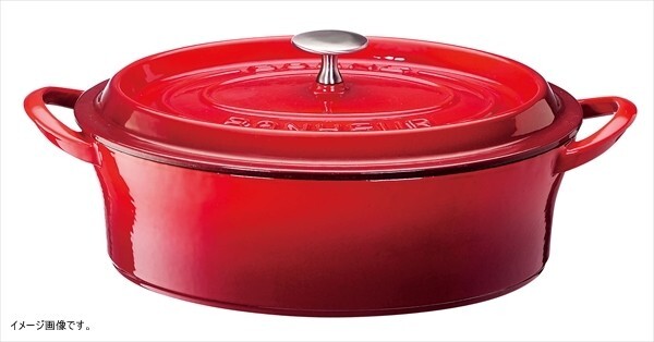 イシガキ産業 ボン・ボネール ココットオーバル 26cm IH対応 レッド 3635拍卖