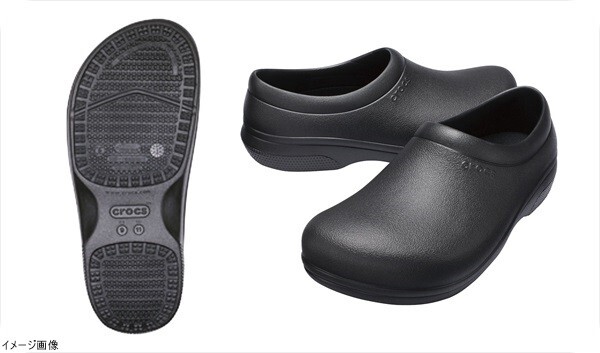 クロックス オンザクロックワークブラック スリップオン 22cm拍卖