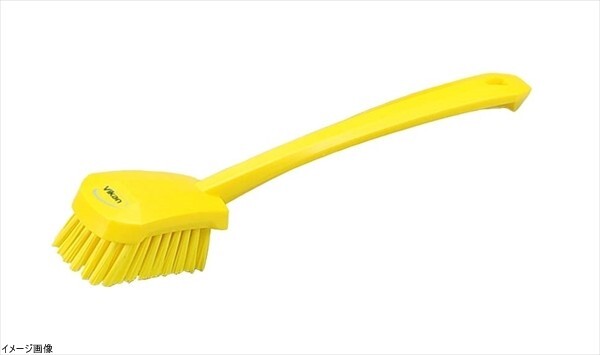 ヴァイカン 長柄ハンドル付ブラシ ハード イエロー 4186拍卖