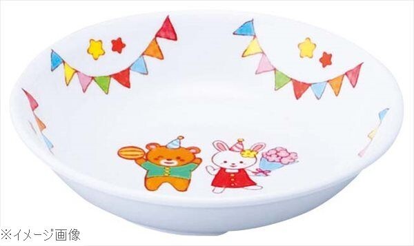 メラミン子供食器 みんなともだち。小皿 YME-2 アイボリー拍卖