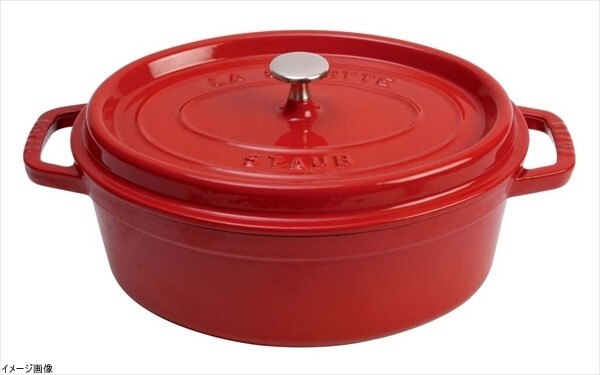 staub(ストウブ) ピコココット オーバルシチューパン(鍋) 37cm チェリーレッド 【IH対応】【業務用】拍卖