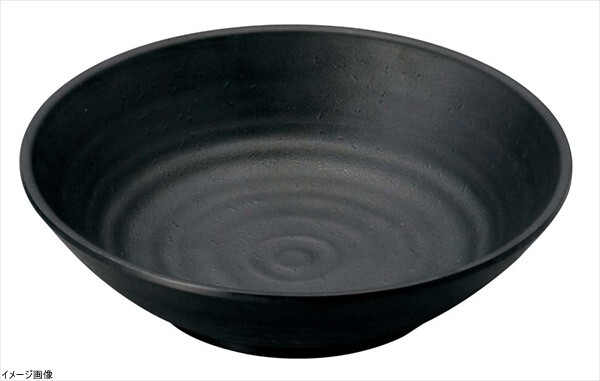 MIN(マイン ) メラミンウェア 黒 丸深皿 中 M11-130拍卖