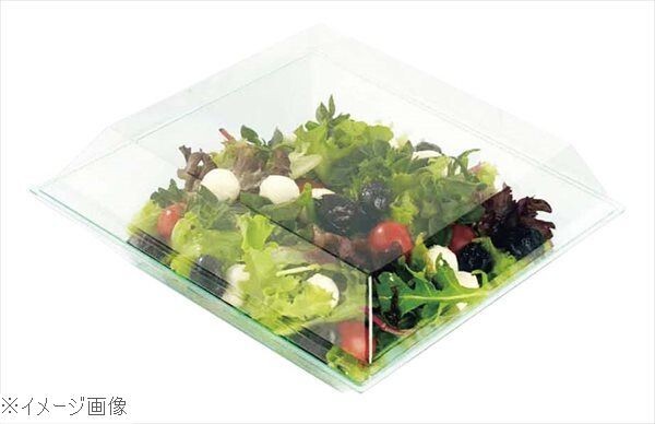 ソリア ウ゛ァンドームトレー 深型 クリアグリーン PS31630(50入)200×200×H40拍卖