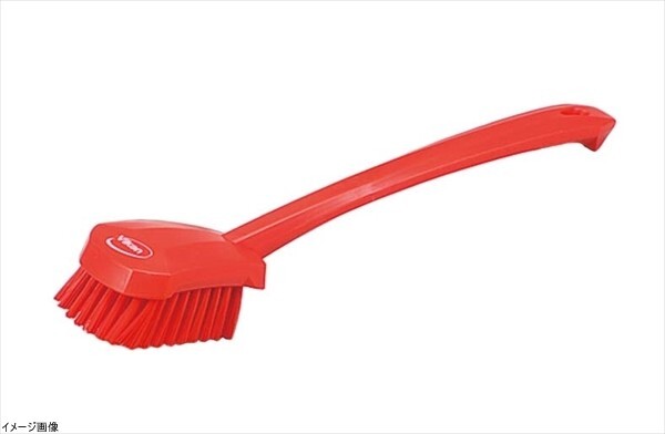 ヴァイカン 長柄ハンドル付ブラシ ハード レッド 4186拍卖