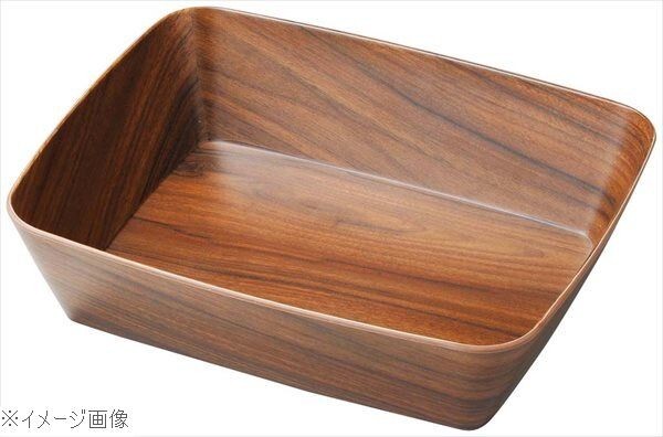 メラミン 耐熱 レクタングルボール ダークウッド LL 1202614拍卖