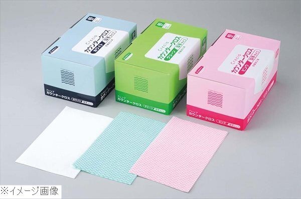 クレシア 抗菌カウンタークロス 薄手(100枚入)グリーン 65412拍卖